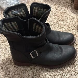 Ariat Savannah Black Leather Ankle Boots with Buckle